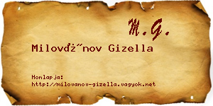 Milovánov Gizella névjegykártya